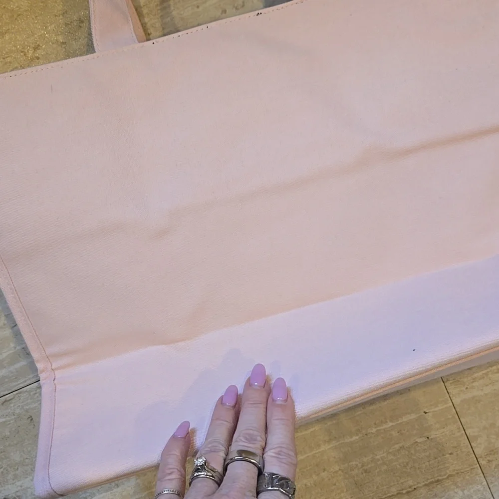 Viktor & Rolf Light Pink Floral Design Print Tote Bag